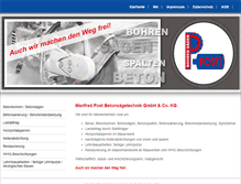 Tablet Screenshot of post-betonsaegetechnik.de